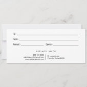 Imitate Glitzer Opal Logo Geschenkgutschein (Rückseite)