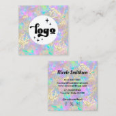 Imitate Glitzer opal Quadratische Visitenkarte (Vorne/Hinten)