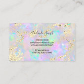 Imitate Glitzer Opal-Textur-Terminkarte Visitenkarte (Rückseite)