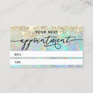 Imitate Glitzer Opal-Textur-Terminkarte Visitenkarte