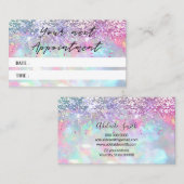 Imitate Glitzer Opal-Textur-Terminkarte Visitenkarte (Vorne/Hinten)