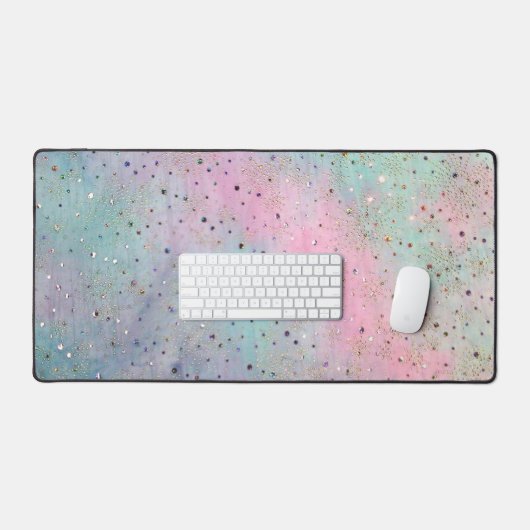 Imitate Glitzer Pastellfarben Design Schreibtischunterlage (Tastatur & Maus)