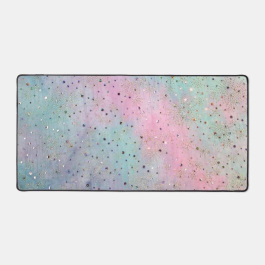Imitate Glitzer Pastellfarben Design Schreibtischunterlage (Vorderseite)