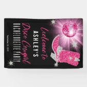 Imitate Glitzer Pink Disco Cowgirl Junggeselinnen- Banner (Horizontal)