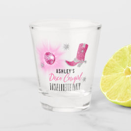 Imitate Glitzer Pink Disco Cowgirl Junggeselinnen- Schnapsglas