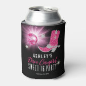 Imitate Glitzer Pink Disco Cowgirl Sweet 16 Party Dosenkühler (Kanne Vorderseite)