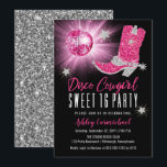 Imitate Glitzer Pink Disco Cowgirl Sweet 16 Party Einladung<br><div class="desc">Mit diesem Imitat in Rosa und Silber-Glitzer und dem rosa Disco-Spiegelball "Disco Cowgirl Sweet 16 Party" im Retro-Stil der 70er Jahre können Sie Ihr Party genießen. Composite Design von Holiday Hearts Designs (Rechte vorbehalten).</div>