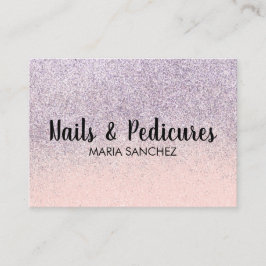 Imitate Glitzer Pink Ombre Nail Haarfair Business Visitenkarte