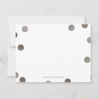 Imitate Glitzer Polka Dot Personal Stationery