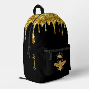 Imitate Glitzer Queen Bee Design Bedruckter Rucksack