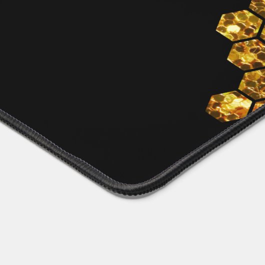 Imitate Glitzer Queen Bee Design Schreibtischunterlage (Ecke)
