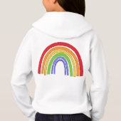 Imitate Glitzer Rainbow Name hinzufügen Hoodie (Rückseite)