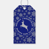 Imitate Glitzer Reindeer Snowflake Weihnachten Geschenkanhänger (Vorderseite)