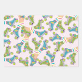 Imitate Glitzer Roller Staking Blume Party Geschenkpapier Set (Vorderseite 2)