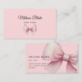 Imitate Glitzer rosa Bug Design Visitenkarte