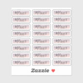 Imitate Glitzer Rosa Lip Logo-Branding Aufkleber (Blatt)