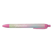 Imitate Glitzer Rosa Pastell Rainbow Mit Monogramm Kugelschreiber (Unterseite)