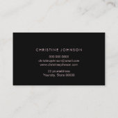 Imitate Glitzer Rosa Schmetterlingskarte Visitenkarte (Rückseite)