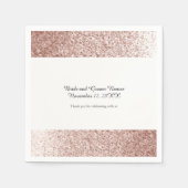 Imitate Glitzer Rose Gold Serviette (Vorderseite)