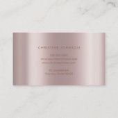 Imitate Glitzer Rose Goldlotus Blume Visitenkarte (Rückseite)