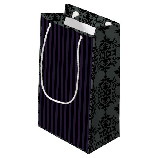 Imitate Glitzer Schädelpackung Kleine Geschenktüte (Rückseite Schrägansicht)