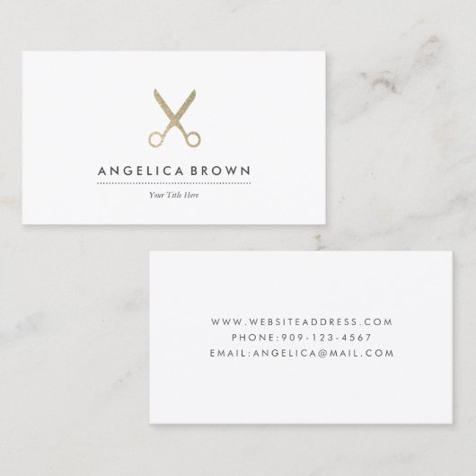 Imitate Glitzer Schere Visitenkarte