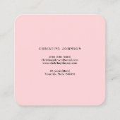 Imitate Glitzer Schmetterling auf rosa Aquarell Quadratische Visitenkarte (Rückseite)