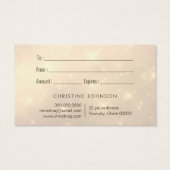 Imitate Glitzer Schmetterling Logo Geschenkkarte (Rückseite)