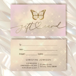 Imitate Glitzer Schmetterling Logo Geschenkkarte