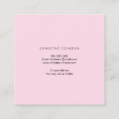 Imitate Glitzer-Schmetterling-Quadrat Quadratische Visitenkarte (Rückseite)