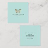 Imitate Glitzer Schmetterling Quadratische Visitenkarte (Vorne/Hinten)