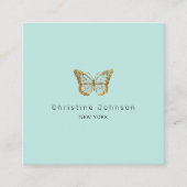 Imitate Glitzer Schmetterling Quadratische Visitenkarte (Vorderseite)