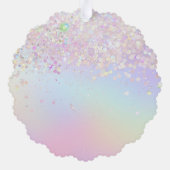 Imitate Glitzer Schmetterling vielen Dank Ornament Karte (Rückseite)