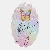 Imitate Glitzer Schmetterling vielen Dank Ornament Karte (Rechts)