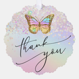 Imitate Glitzer Schmetterling vielen Dank Ornament Karte