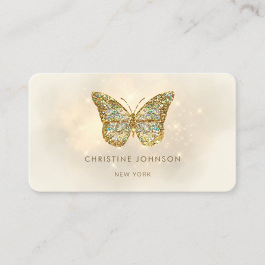 Imitate Glitzer Schmetterling Visitenkarte (Vorderseite)