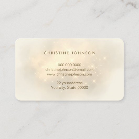 Imitate Glitzer Schmetterling Visitenkarte (Rückseite)