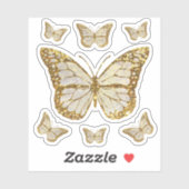 Imitate Glitzer Schmetterlinge Aufkleber (Blatt)
