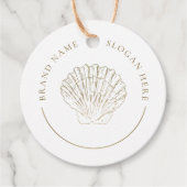 Imitate Glitzer Seashell-Logo Geschenkanhänger (Vorderseite)