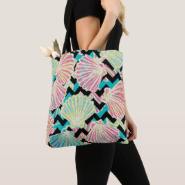 Imitate Glitzer Seashells Zickzack Tasche