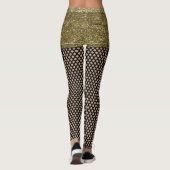 Imitate Glitzer Shorts und Fishnet Costume Legging Leggings (Rückseite)