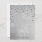 IMITATE Glitzer Silver Navy Konfetti Brautparty Einladung (Rückseite)
