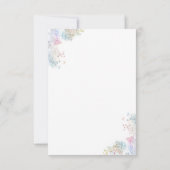 Imitate Glitzer Taufe danke Ihnen, kleine Frau Einladung (Rückseite)