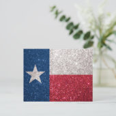 Imitate Glitzer Texas Flagge Postkarte (Stehend Vorderseite)