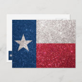 Imitate Glitzer Texas Flagge Postkarte (Vorne/Hinten)