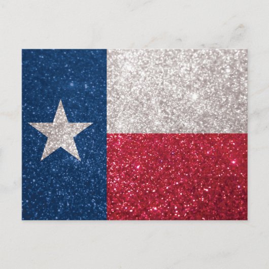 Imitate Glitzer Texas Flagge Postkarte (Vorderseite)