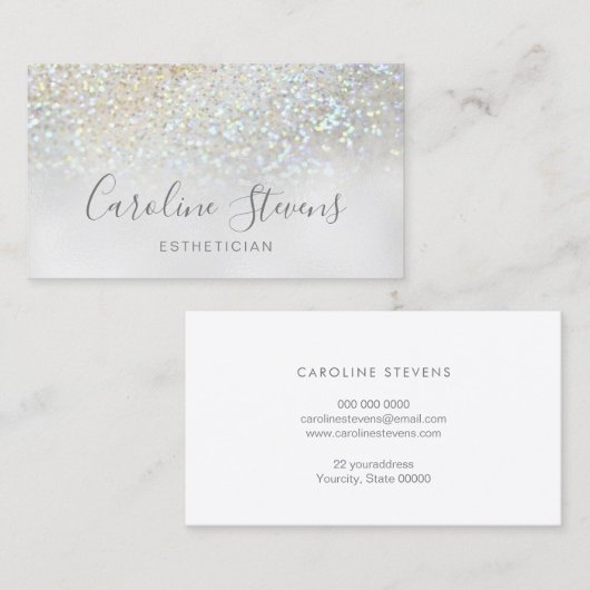 IMITATE Glitzer Textur Visitenkarte (Vorne/Hinten)