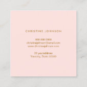 Imitate Glitzer Tropfen Queen Quadrat Visitenkarte (Rückseite)