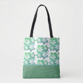 Imitate Glitzer & Tropische Blume Totbeutel Tasche (Vorderseite)