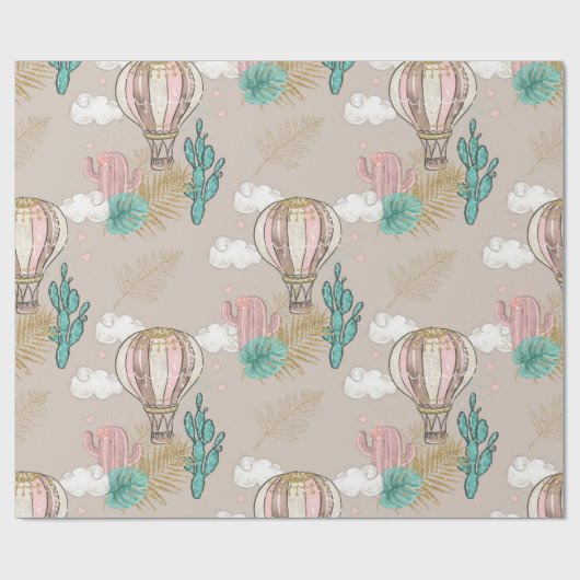 Imitate Glitzer Tropische Wüste Geschenkpapier (Flach)